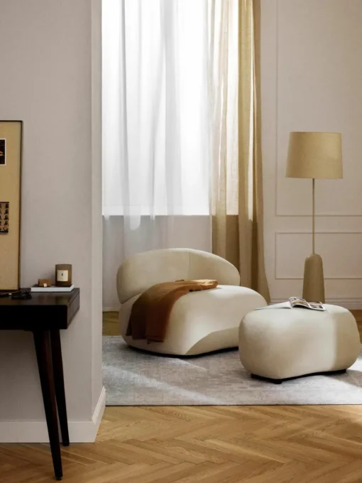 Niervormige loungefauteuil Alba