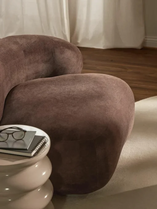 Niervormige loungefauteuil Alba