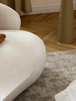 Niervormige loungefauteuil Alba