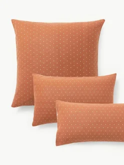 Omkeerbare flanellen kussenhoes Betty, met stippels