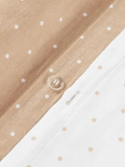 Omkeerbare flanellen kussenhoes Betty, met stippels