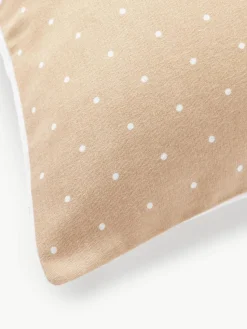 Omkeerbare flanellen kussenhoes Betty, met stippels