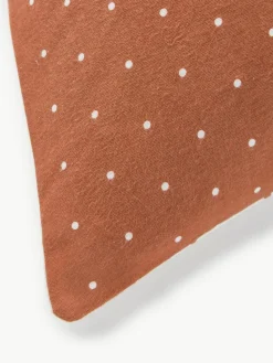 Omkeerbare flanellen kussenhoes Betty, met stippels