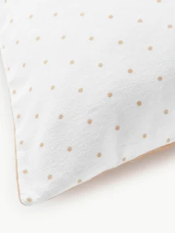 Omkeerbare flanellen kussenhoes Betty, met stippels