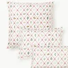 Omkeerbare katoenen perkale kussenhoes Twigs met winterse prints