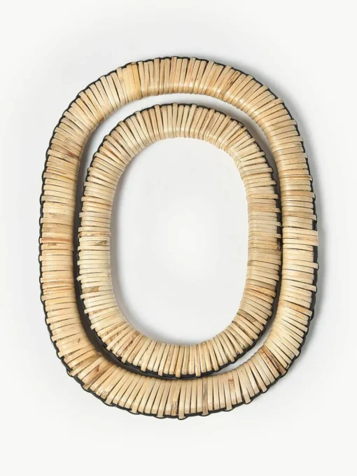 Onderzetter Weave van rotan en mangohout, 2-delig