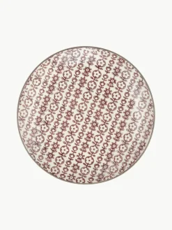 Ontbijtbord Karine met klein patroon, set van 4
