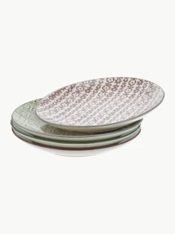Ontbijtbord Karine met klein patroon, set van 4