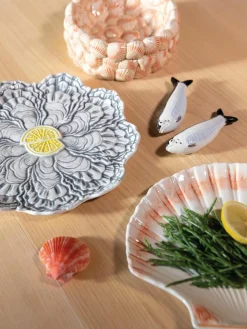 Ontbijtbord Oyster van dolomiet