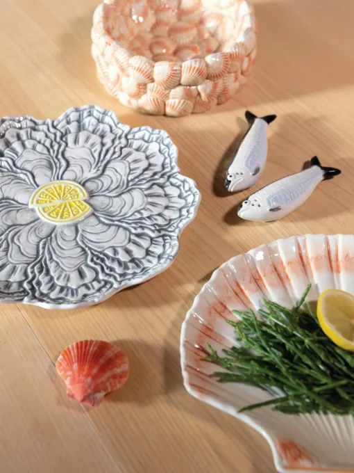 Ontbijtbord Oyster van dolomiet
