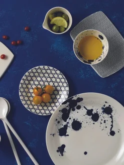 Ontbijtbord Pacific blauw van porselein