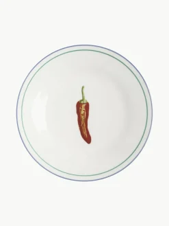 Ontbijtbord Vegetable van beenderporselein, set van 4