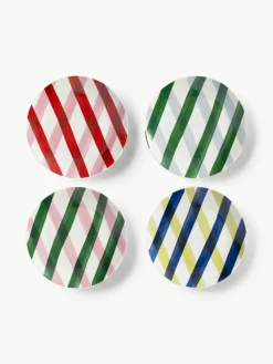 Ontbijtborden Bliss met kerstmotief, 4-delig