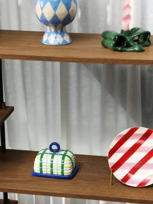 Ontbijtborden Bliss met kerstmotief, 4-delig