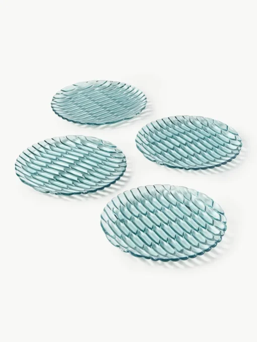 Ontbijtborden Jellies met structuurpatroon, 4 stuks