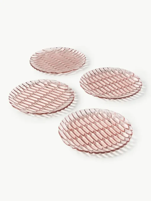 Ontbijtborden Jellies met structuurpatroon, 4 stuks