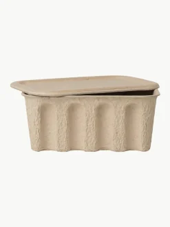Opbergdozen Pulp van papierpulp, D 18 cm, 2 stuks