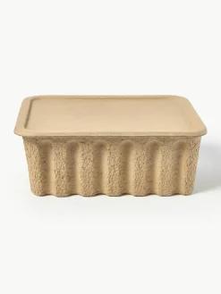 Opbergdozen Pulp van papierpulp, D 30 cm, 2 stuks