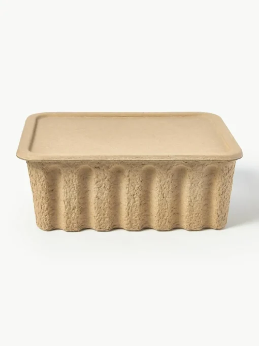 Opbergdozen Pulp van papierpulp, D 30 cm, 2 stuks