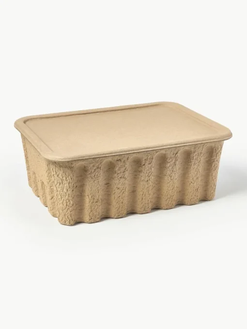Opbergdozen Pulp van papierpulp, D 30 cm, 2 stuks