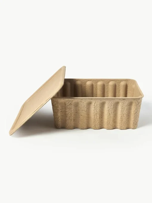 Opbergdozen Pulp van papierpulp, D 30 cm, 2 stuks