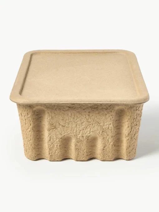 Opbergdozen Pulp van papierpulp, D 30 cm, 2 stuks