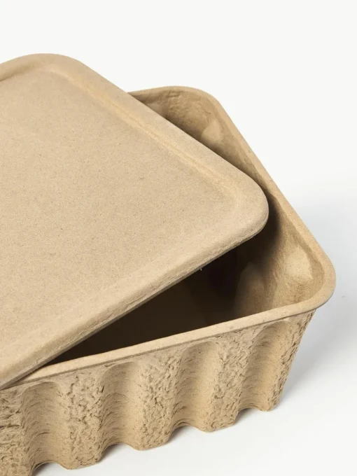 Opbergdozen Pulp van papierpulp, D 30 cm, 2 stuks