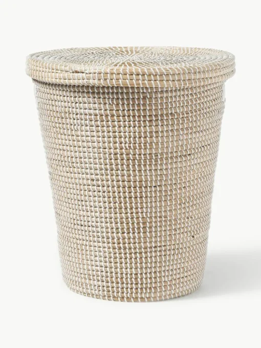 Opbergmand Aleya van zeegras met deksel