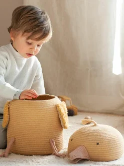 Opbergmand Charlie the Chicken met deksel, handgemaakt
