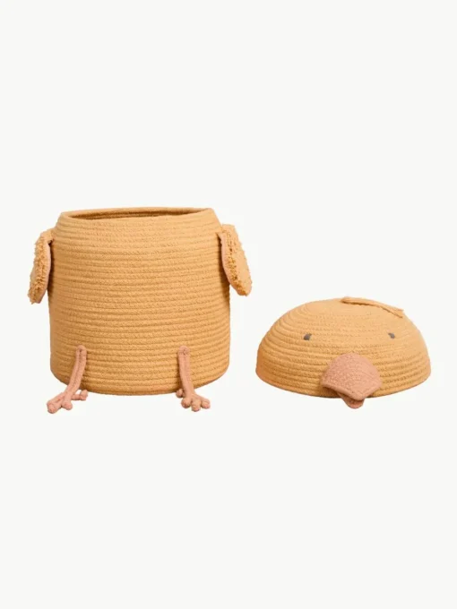 Opbergmand Charlie the Chicken met deksel, handgemaakt