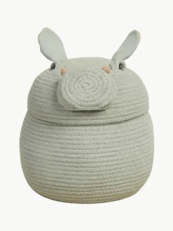 Opbergmand Henry the Hippo met deksel, handgemaakt