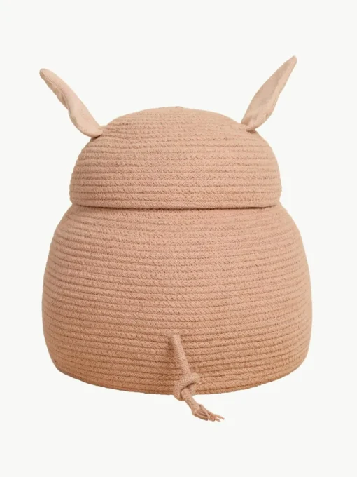 Opbergmand Peggy the Pig met deksel, handgemaakt