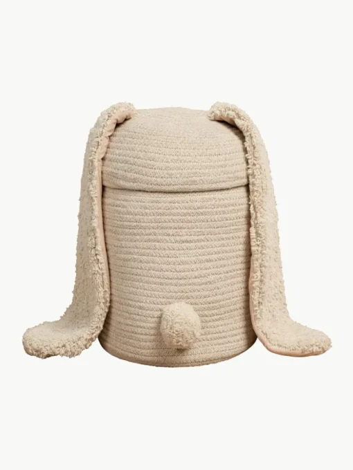 Opbergmand Rita the Rabbit met deksel, handgemaakt