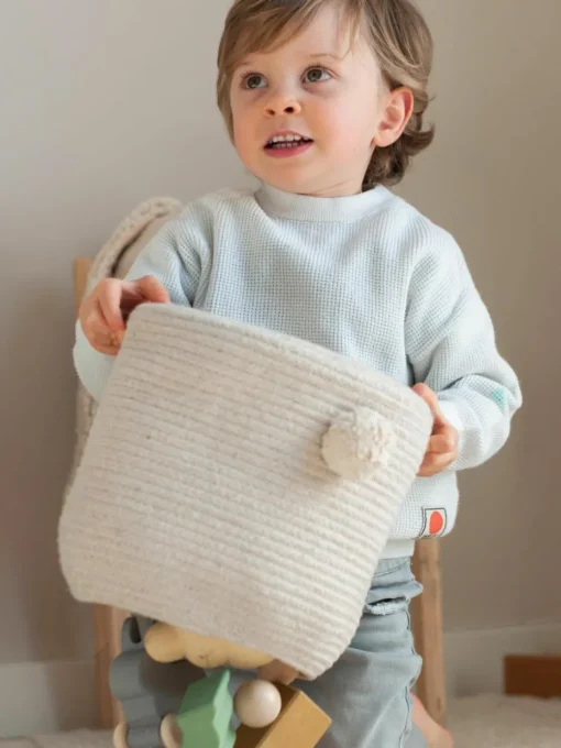Opbergmand Rita the Rabbit met deksel, handgemaakt