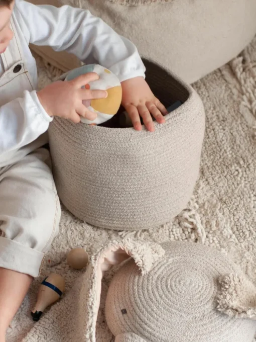 Opbergmand Rita the Rabbit met deksel, handgemaakt