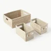 Opbergmanden Aleya van zeegras, set van 3