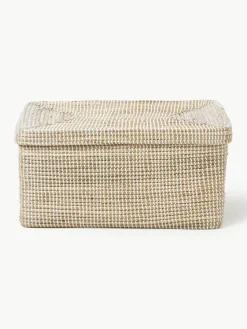Opbergmanden Aleya van zeegras met deksel, set van 2