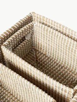 Opbergmanden Aleya van zeegras, set van 3