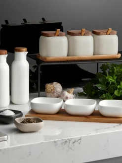 Opbergpotten Essentials met dienblad, set van 4
