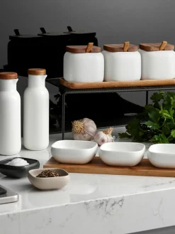 Opbergpotten Essentials met dienblad, set van 4