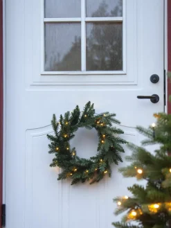 Outdoor LED kerstkrans Byske met schemeringssensor, Ø 45 cm