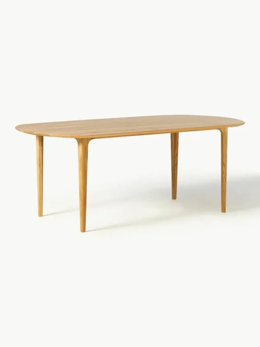 Ovale eettafel Archie van eikenhout, 200 x 100 cm