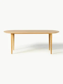 Ovale eettafel Archie van eikenhout, 200 x 100 cm