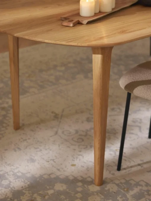 Ovale eettafel Archie van eikenhout, 200 x 100 cm