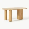 Ovale eettafel Dunia van eikenhout, 180 x 110 cm