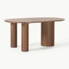 Ovale eettafel Dunia van eikenhout, 180 x 110 cm