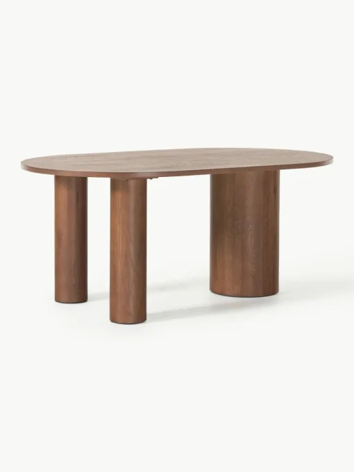 Ovale eettafel Dunia van eikenhout, 180 x 110 cm
