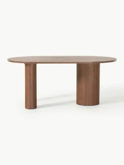 Ovale eettafel Dunia van eikenhout, 180 x 110 cm