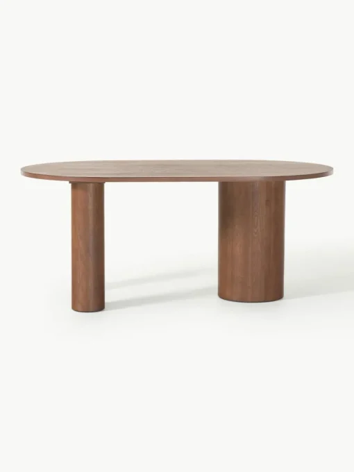 Ovale eettafel Dunia van eikenhout, 180 x 110 cm