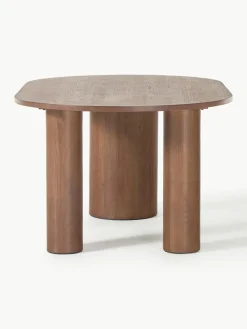Ovale eettafel Dunia van eikenhout, 180 x 110 cm